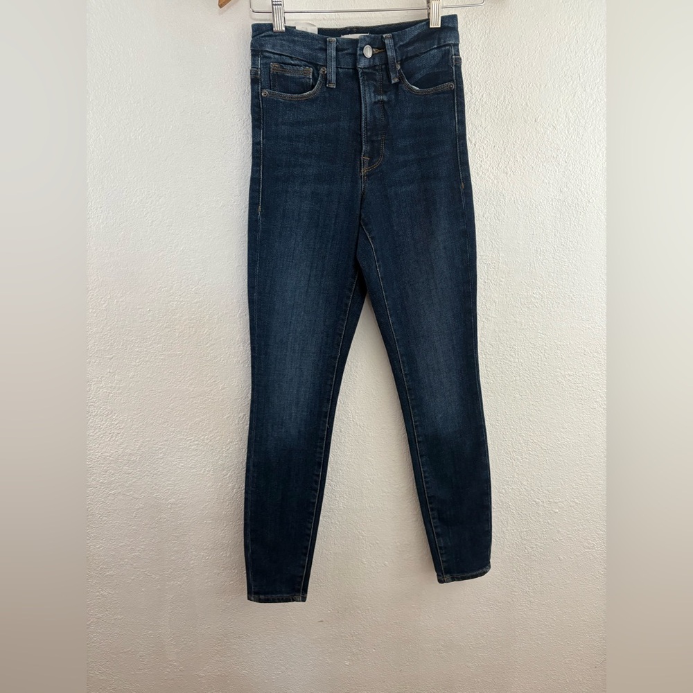 Good American waist nipping skinny high rise flat tummy tech size 24